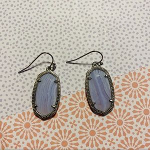 Kendra Scott Blue Lace Agate Dani Earrings